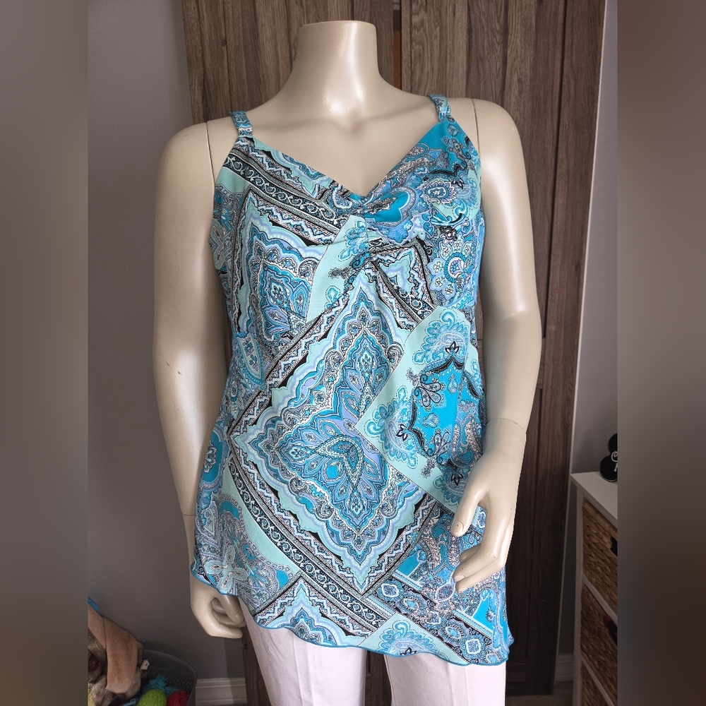 Paisley asymmetrical top vintage